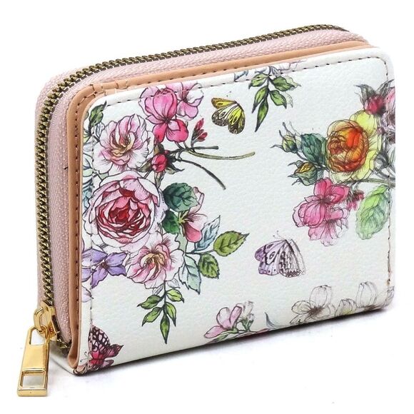 Women's Fashion Pink Accordion Bi-fold Wallet - Picture 2 of 7